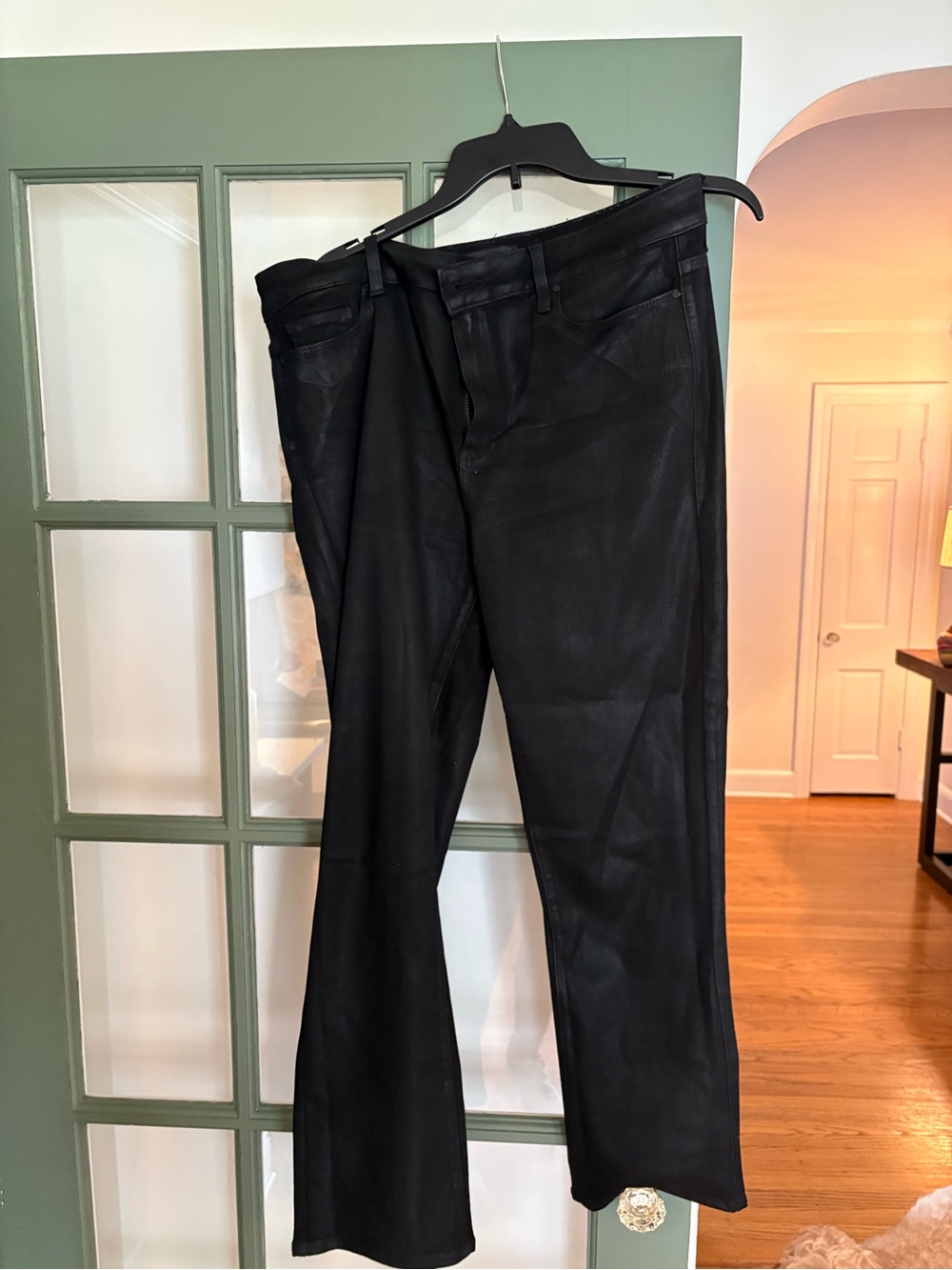 PAIGE Black Coated Denim